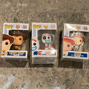Funko Toy Story 3 Figure Set - Sheriff Woody, Forky, Jessie